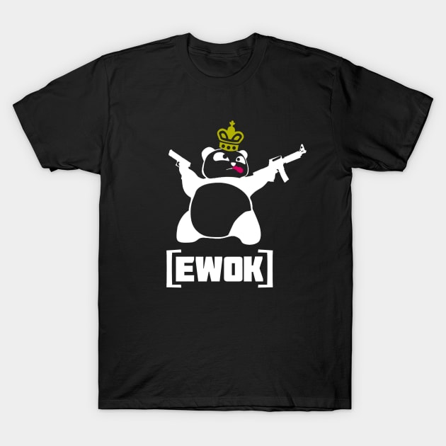 PANDAMONIUM - large EWOK emblem T-Shirt by EwokSquad